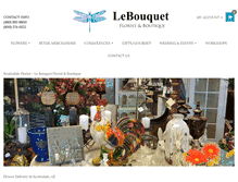 Tablet Screenshot of lebouquetfloristandgifts.com